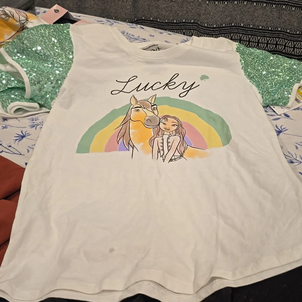 ❤️10/$13 nwot st Patrick's day lucky t-shirt